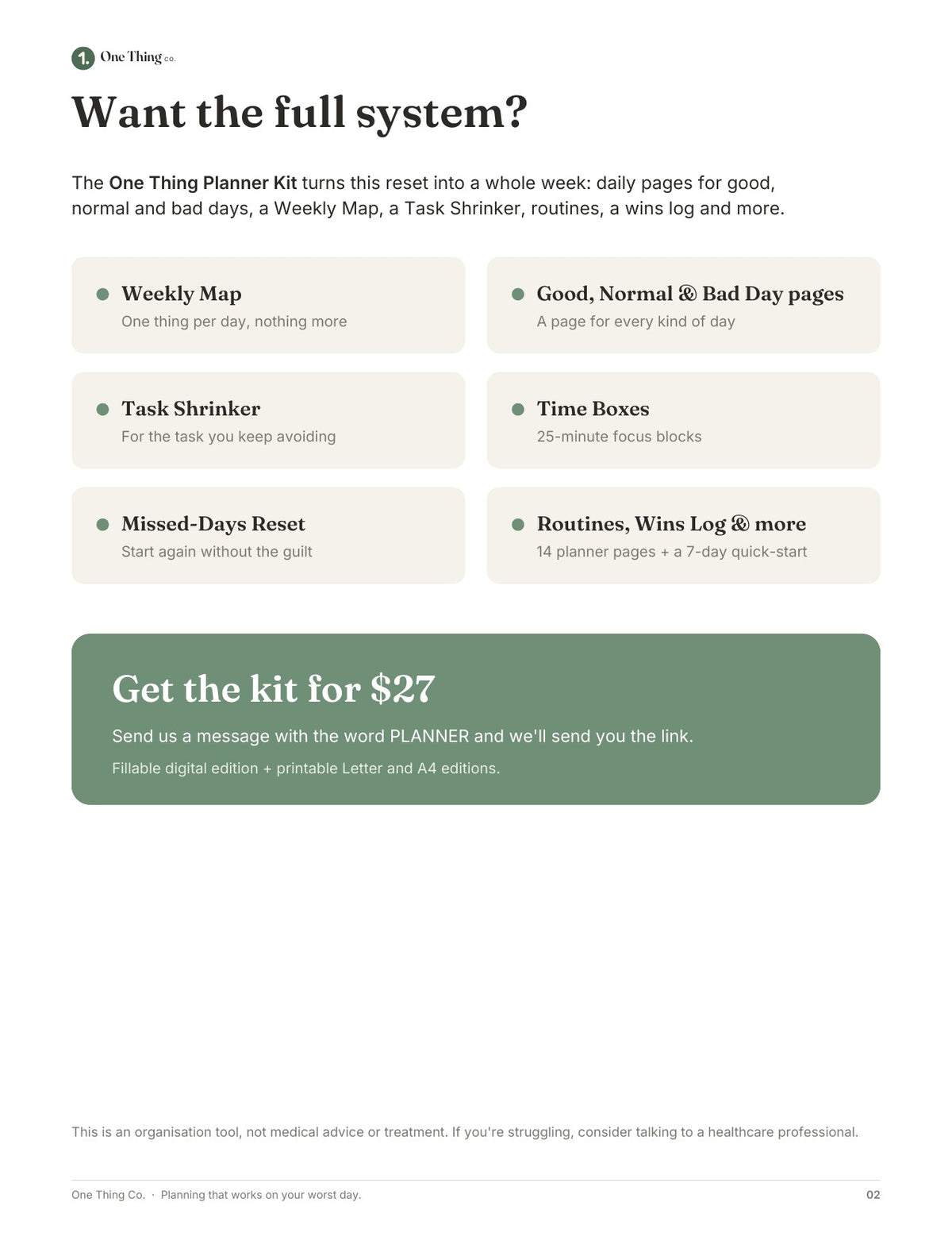 The One Thing Planner Kit