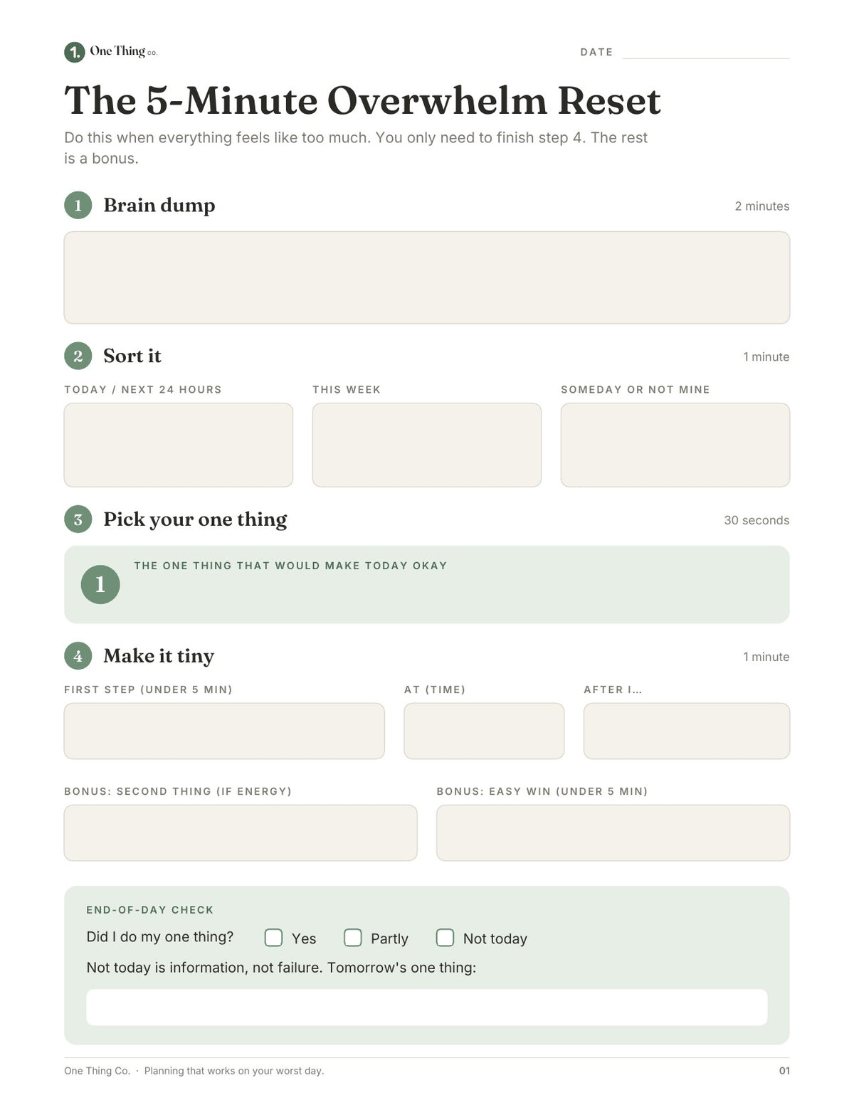 The One Thing Planner Kit