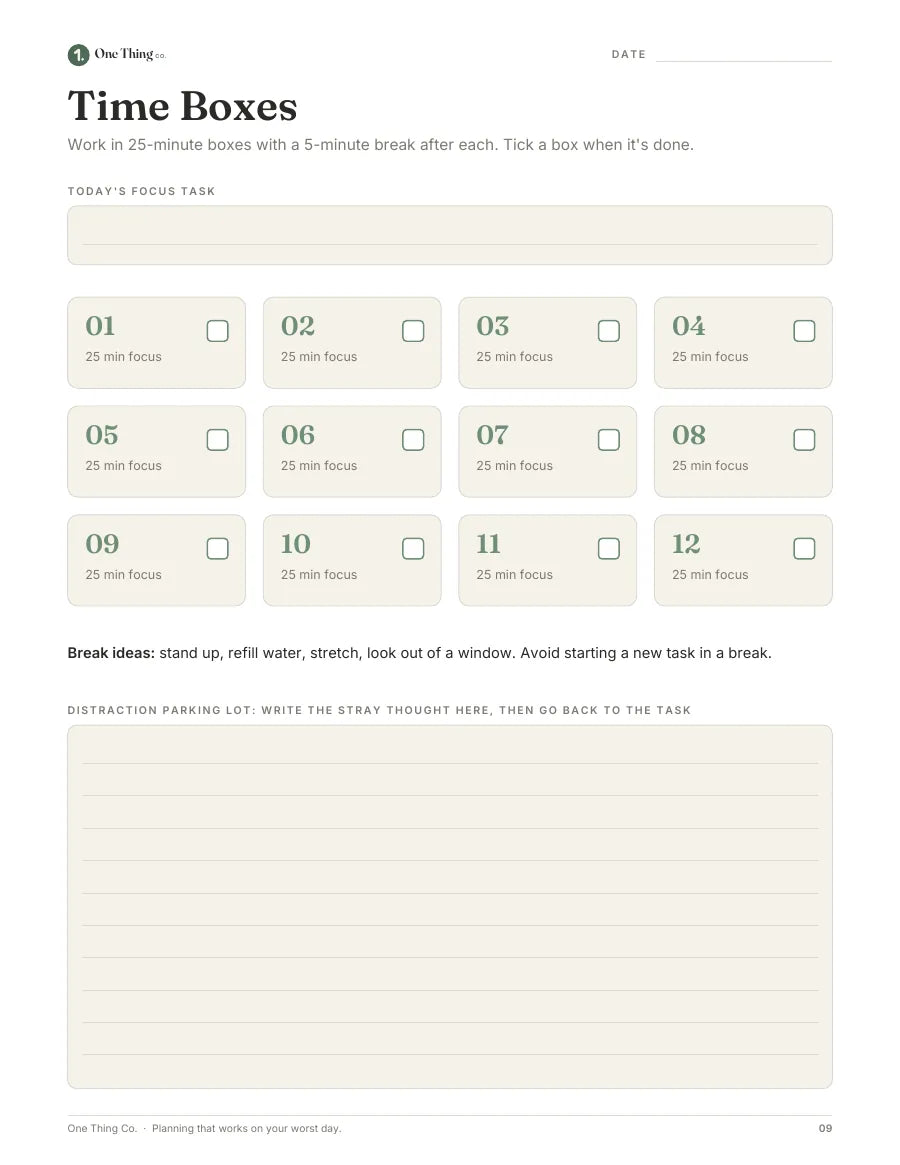 Time Boxes